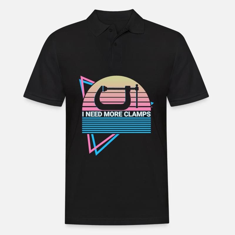 Drôle de charpentier Rétro Menuiserie - Polo Homme - noir