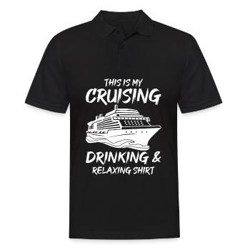 Lustiges Cruising - Männer Poloshirt - Schwarz - Vorne - Kai (181cm)