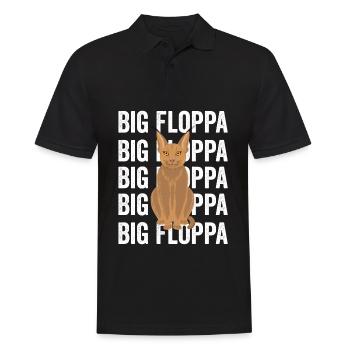 Großer Floppa Karakal Katze Meme - Männer Poloshirt - Schwarz - Vorne - Kai (181cm)