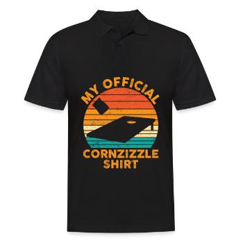Drôle de trou de maïs Cornhole Retro - Polo Homme - noir - Devant - Kai (181cm)