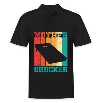 Drôle de trou de maïs Cornhole Retro - Polo Homme - noir - Devant - Kai (181cm)