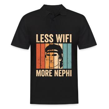 Lustiger Mormonen-Missionar LDS - Männer Poloshirt - Schwarz - Vorne - Kai (181cm)