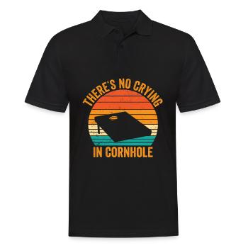 Drôle de trou de maïs Cornhole Retro - Polo Homme - noir - Devant - Kai (181cm)
