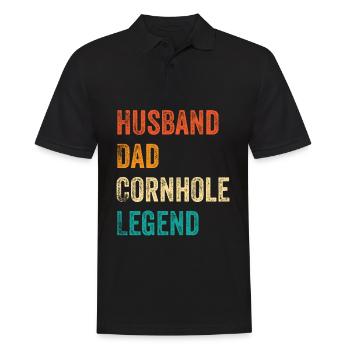 Cornhole Corn Hole Retro - Men's Polo Shirt - black - Front - Kai (181cm)