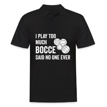 Funny bocce ball - Men's Polo Shirt - black - Front - Kai (181cm)