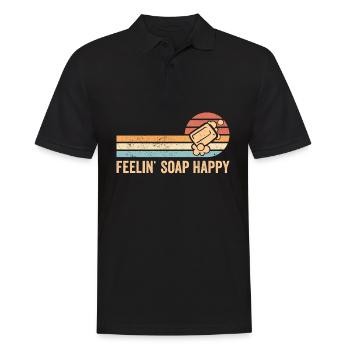 Funny soap making soap maker - Men's Polo Shirt - black - Front - Kai (181cm)