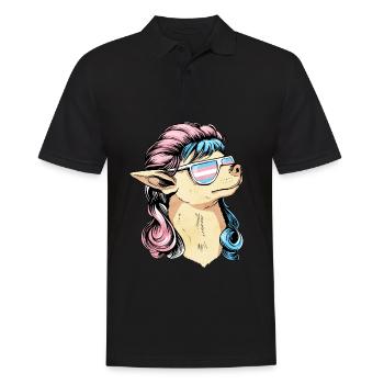 Transgender Stolz Trans Flagge Mullet Chihuahua Hu - Männer Poloshirt - Schwarz - Vorne - Kai (181cm)