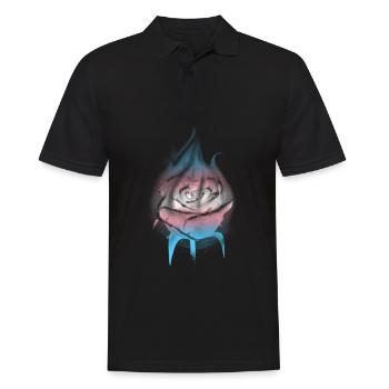 Fierté transgenre Drapeau trans brûlant Rose Sub - Polo Homme - noir - Devant - Kai (181cm)
