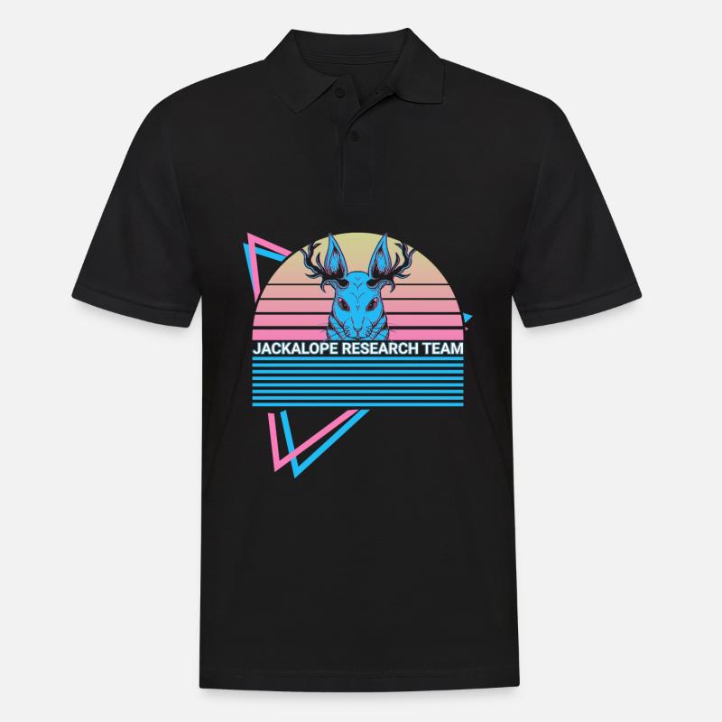 Schakalope Retro Kryptide - Männer Poloshirt - Schwarz