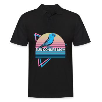 Parakeet Mama Parakeet Retro - Men's Polo Shirt - black - Front - Kai (181cm)