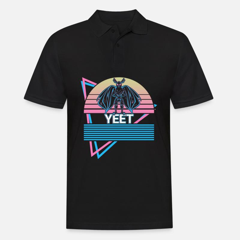 Mothman Krypto Kryptozoologie Retro - Männer Poloshirt - Schwarz