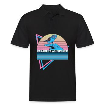 Perruche Perruche Rétro - Polo Homme - noir - Devant - Kai (181cm)