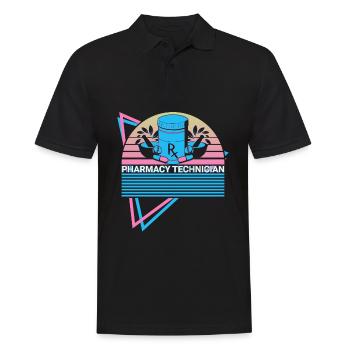 Apotheker Retro - Männer Poloshirt - Schwarz - Vorne - Kai (181cm)