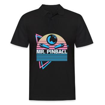Mr. Flipper Retro - Men's Polo Shirt - black - Front - Kai (181cm)