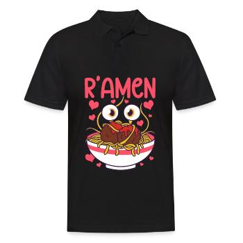 Fliegendes Spaghettimonster FSM Pastafarian - Männer Poloshirt - Schwarz - Vorne - Kai (181cm)