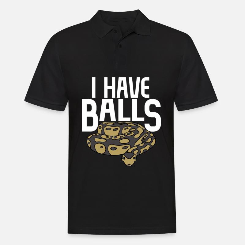 Serpent python boule - Polo Homme - noir
