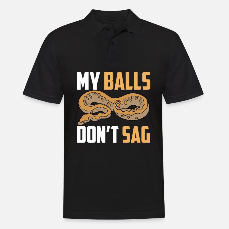 Kugelpython Schlange - Männer Poloshirt - Schwarz