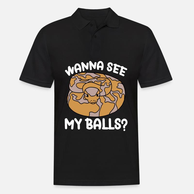 Serpent python boule - Polo Homme - noir