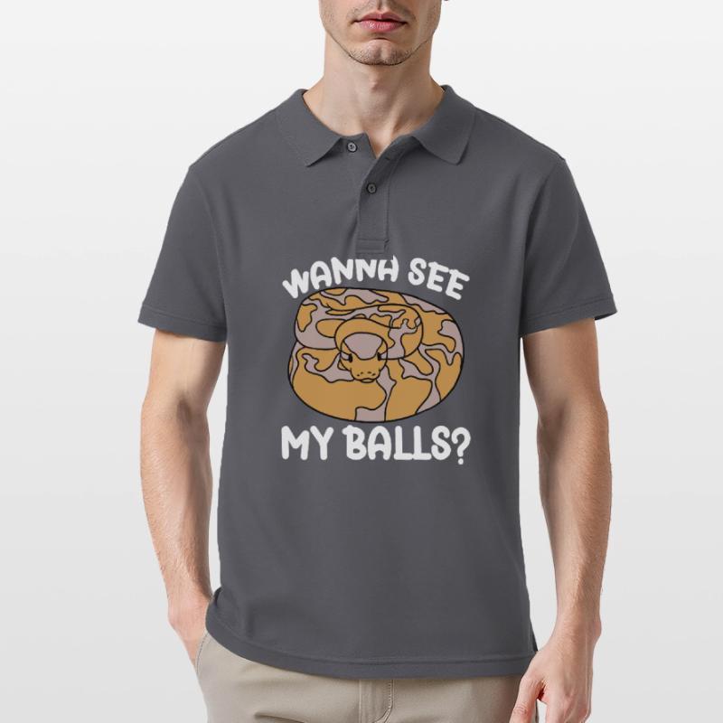 Ball python snake Men's Polo Shirt