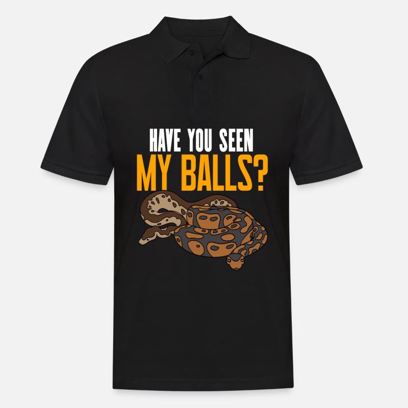 Ball Python Snake - Men's Polo Shirt - black