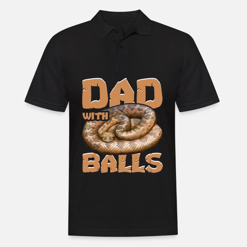 Ball Python Snake - Men's Polo Shirt - black