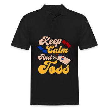 Lustiges Cornhole Corn Hole - Männer Poloshirt - Schwarz - Vorne - Kai (181cm)