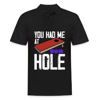Funny Cornhole Corn Hole - Men's Polo Shirt - black - Front - Kai (181cm)