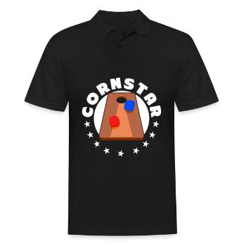 Funny Cornhole Corn Hole - Men's Polo Shirt - black - Front - Kai (181cm)
