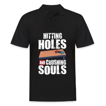Funny Cornhole Corn Hole - Men's Polo Shirt - black - Front - Kai (181cm)
