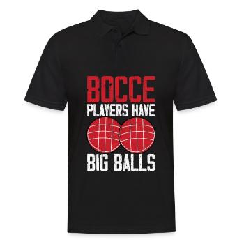 Funny bocce player - Men's Polo Shirt - black - Front - Kai (181cm)