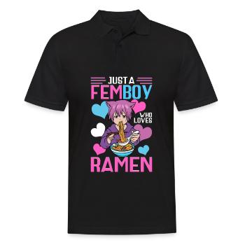 Cross Dressing - Männer Poloshirt - Schwarz - Vorne - Kai (181cm)