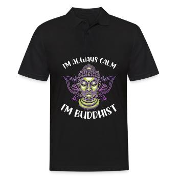 Bouddhisme Bouddha - Polo Homme - noir - Devant - Kai (181cm)