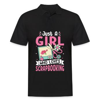 Scrapbooker - Männer Poloshirt - Schwarz - Vorne - Kai (181cm)