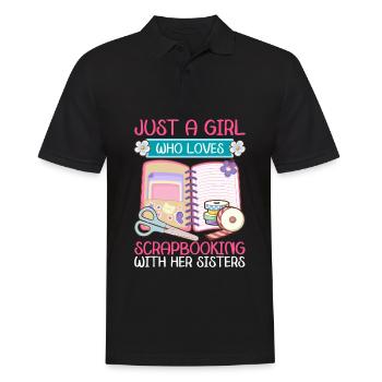 Scrapbooker - Männer Poloshirt - Schwarz - Vorne - Kai (181cm)