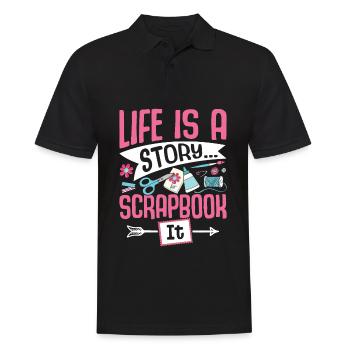 Scrapbooking Scrapbooker - Männer Poloshirt - Schwarz - Vorne - Kai (181cm)