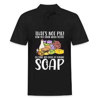 Fabrication de savon, savonnier, savonologue - Polo Homme - noir - Devant - Kai (181cm)