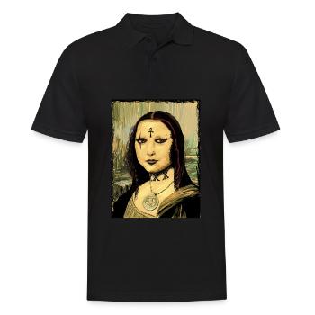 Gothic Goth Mona Lisa - Men's Polo Shirt - black - Front - Kai (181cm)