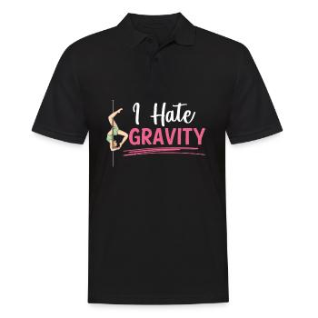 Aerial Silk Aerialist - Männer Poloshirt - Schwarz - Vorne - Kai (181cm)