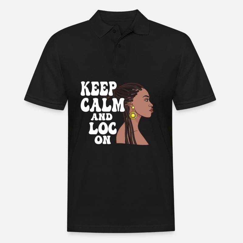 Hippie Dreadlocks Rasta - Männer Poloshirt - Schwarz