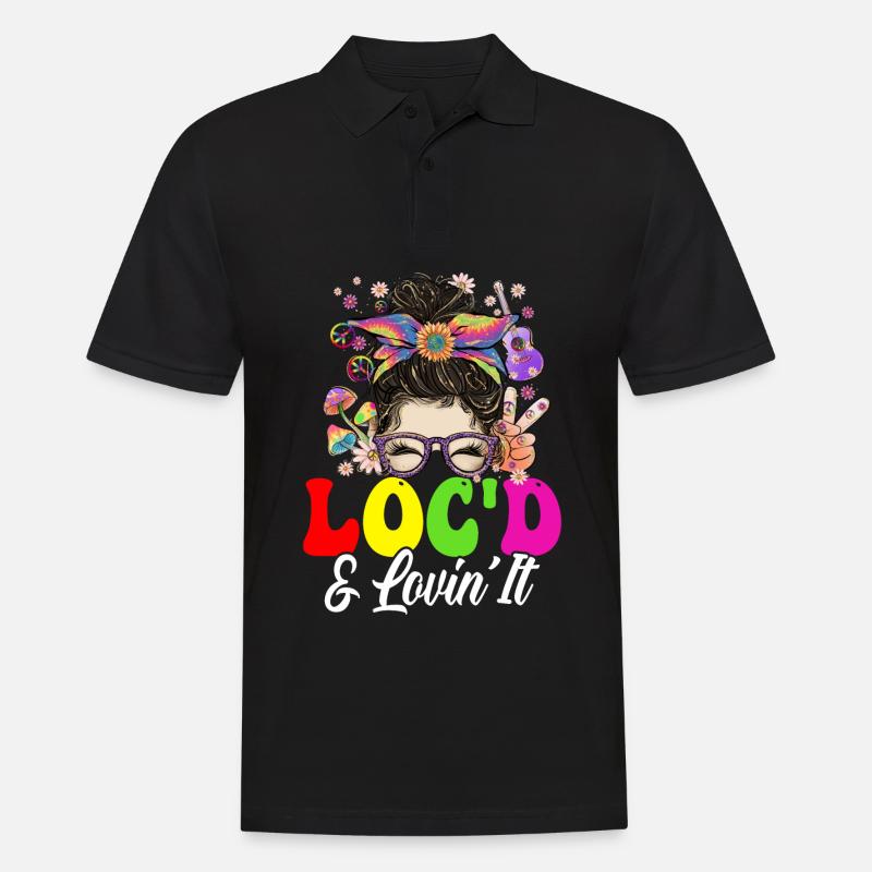 Hippie Dreadlocks Rasta - Männer Poloshirt - Schwarz