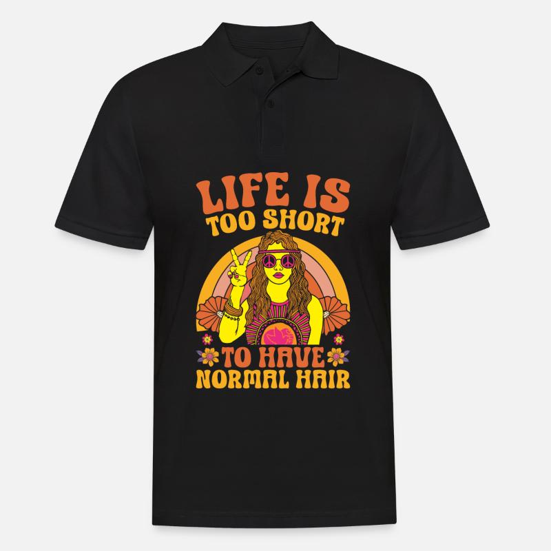 Hippie Dreadlocks Rasta - Männer Poloshirt - Schwarz