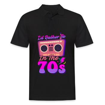 Lustige Hippie Vaporwave Retro - Männer Poloshirt - Schwarz - Vorne - Kai (181cm)