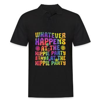 Drôle de cravate hippie colorant la paix - Polo Homme - noir - Devant - Kai (181cm)