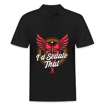 Anesthésiste Anesthésiologie - Polo Homme - noir - Devant - Kai (181cm)