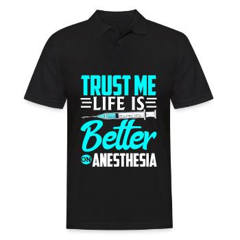 Anaesthetist - Men's Polo Shirt - black - Front - Kai (181cm)