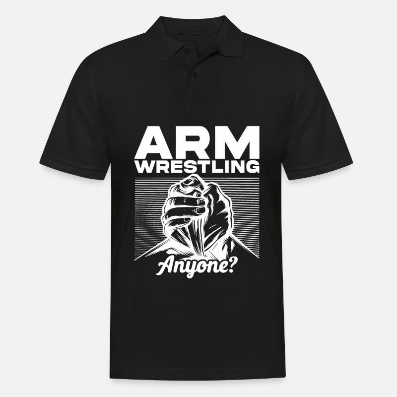 Armdrücker - Männer Poloshirt - Schwarz