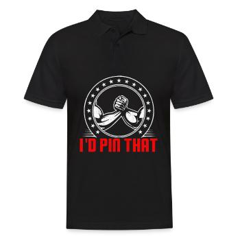 Arm wrestling arm wrestler - Men's Polo Shirt - black - Front - Kai (181cm)