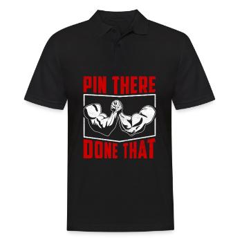 Armdrücken Armdrücker - Männer Poloshirt - Schwarz - Vorne - Kai (181cm)