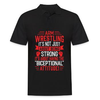 Arm wrestler - Men's Polo Shirt - black - Front - Kai (181cm)