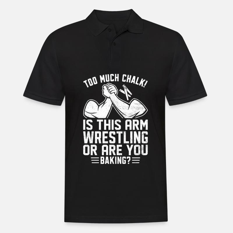 Armdrücker - Männer Poloshirt - Schwarz